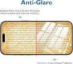 Mothca Matte Screen Protector for iPhone 17 Pro, 9H Tempered Glass Matte Anti-Glare & Anti-Fingerprint, Bubble-Free Installation, 1 PCS