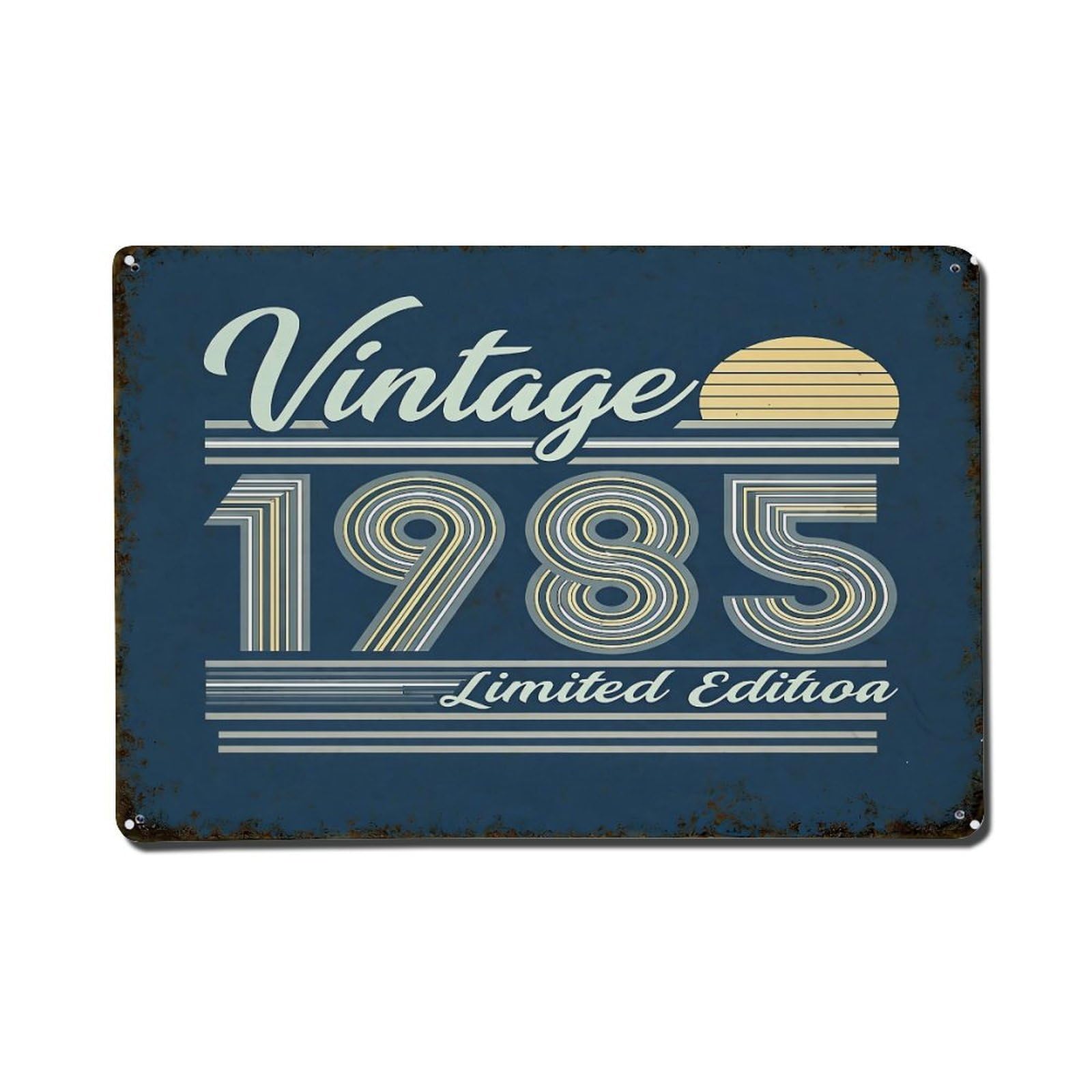 Nestemfo Vintage Nineteen Eighty Five Limited Edition Tin Sign Metal Sign, Living Room,Bar, Home, Bedroom Wall Decor,Retro Metal Poster 8X12 Inches