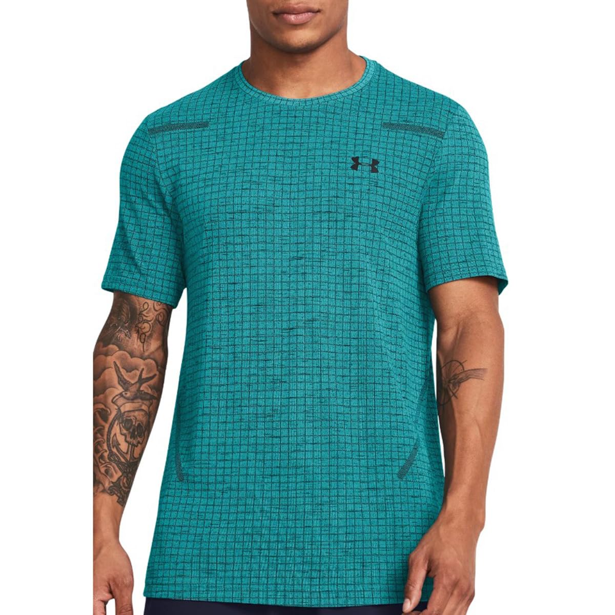 Under Armour Men's Circuit Teal - Black Ua Seamless M Long Sleeve Shirt, M
