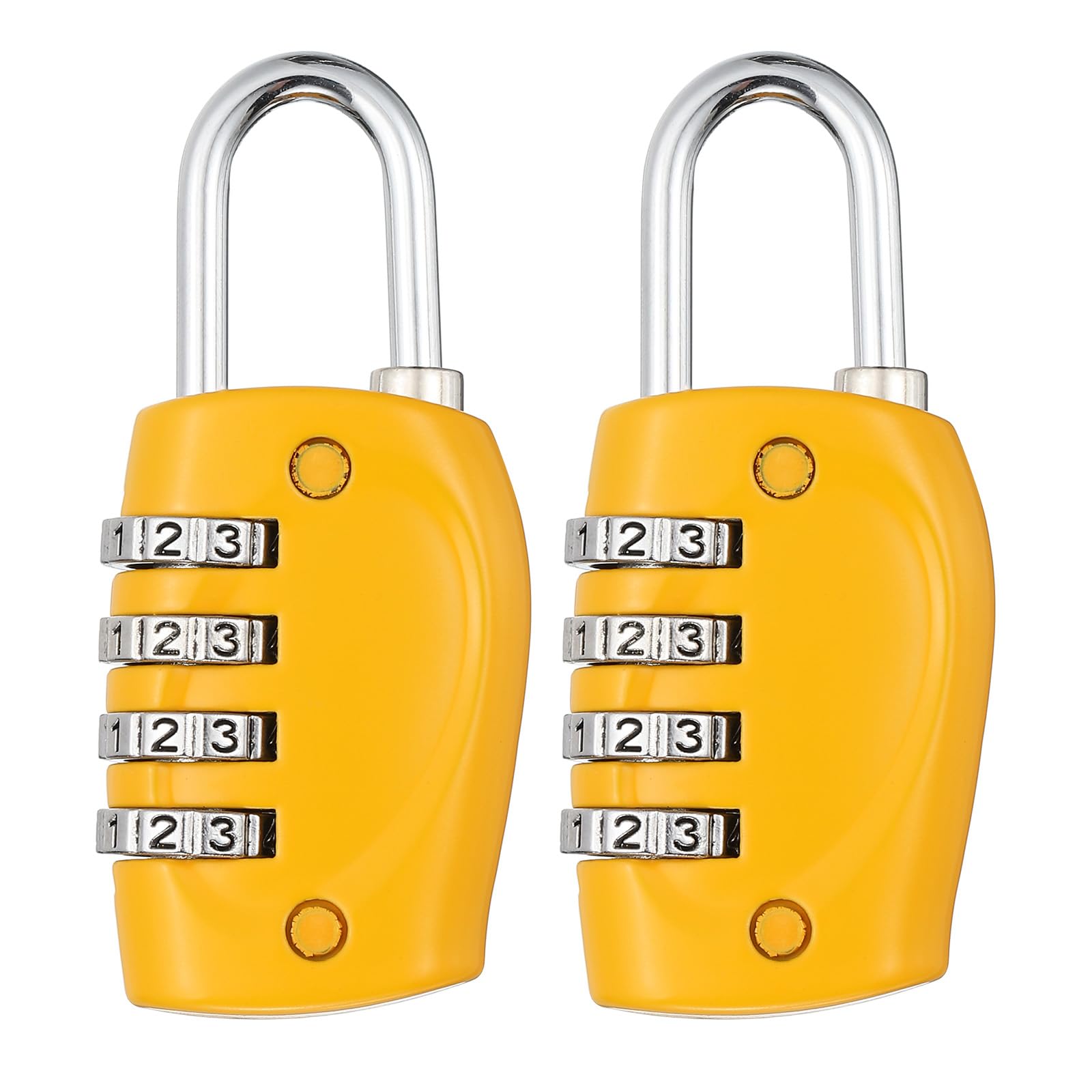 RESET - 4 Digit Combination Padlock With 2.4" Long Shackle Combination Padlock Outdoor Waterproof Padlock For Gym Locker Fence Gate Tool Box Purple - View #12