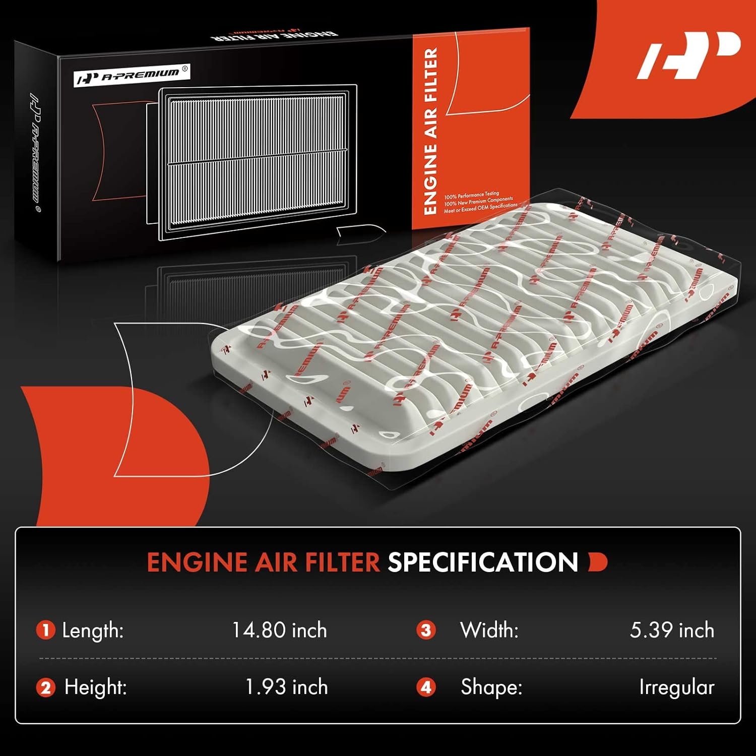 A-Premium 2-PC Engine Air Filter Compatible with Toyota RAV4 2001 2002 2003 2004 2005 2.0L 2.4L