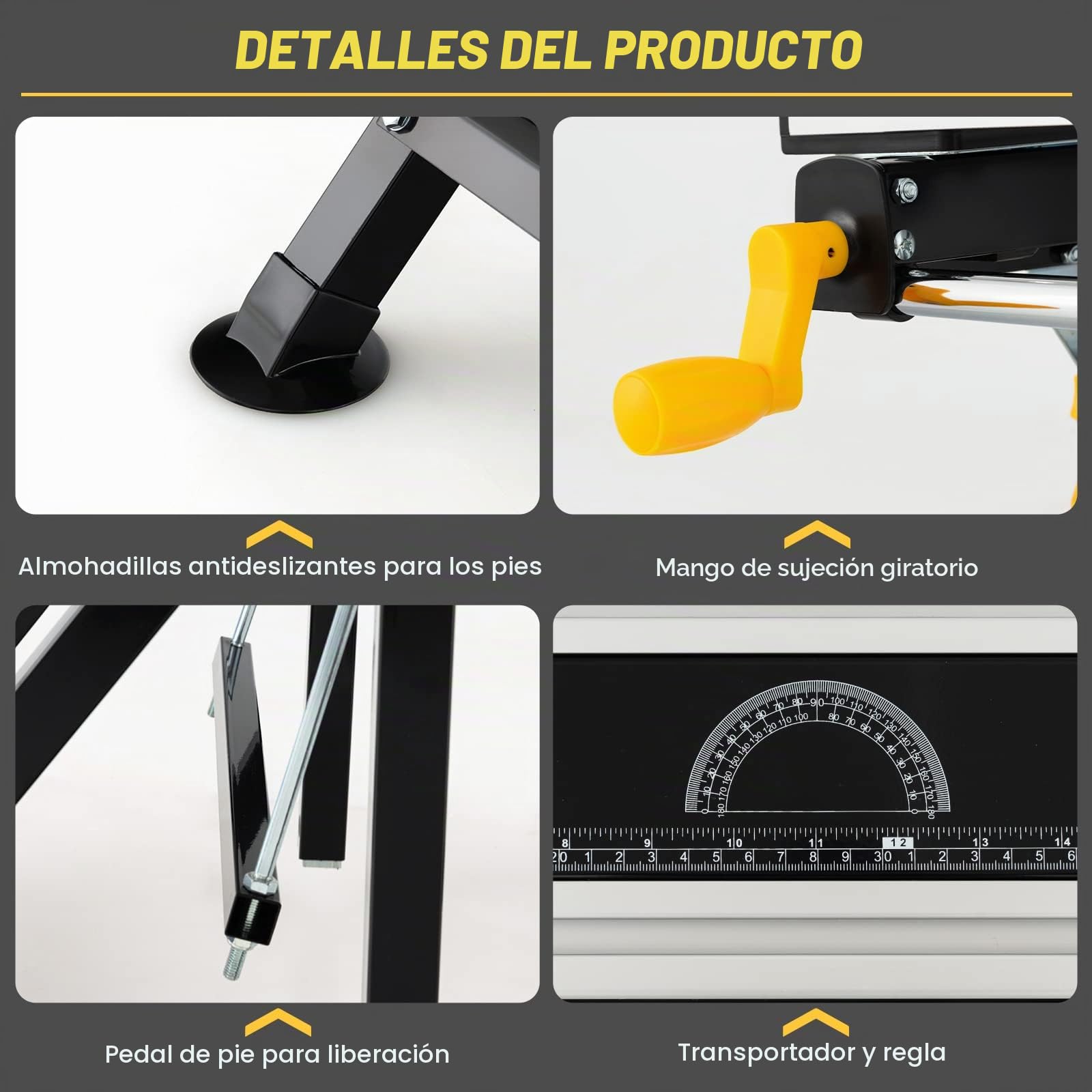 GOPLUS Banco de trabajo plegable,estación de trabajo con plataforma reclinable,7 alturas ajustables y 8 pinzas deslizantes,mesa de soldadura con transportador y regla para el hogar,garaje,taller