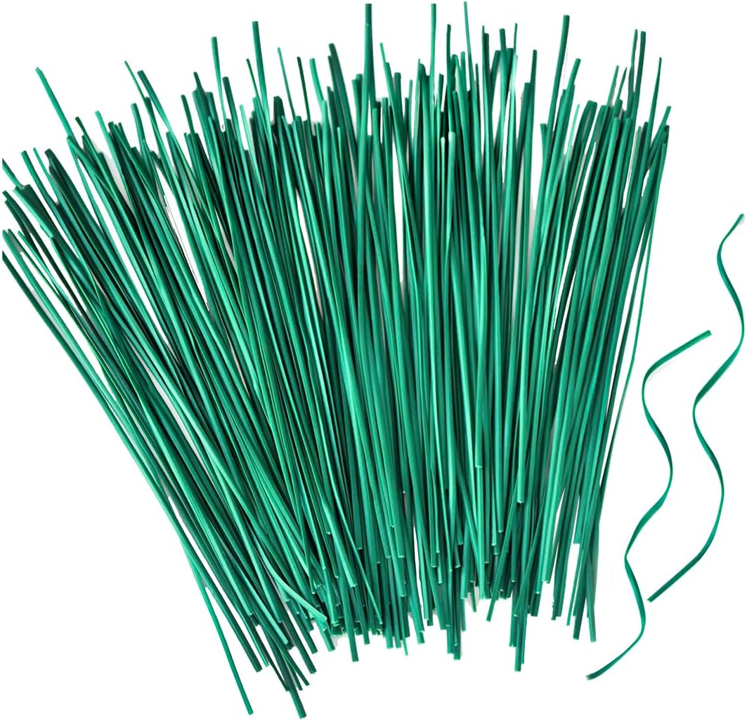 200 Pcs 6″ Garden Plastic Plant Twist Ties Reusable Green Cable Ties for Climbing Plant Support, Christmas Tree, Bags, Gardening Activity.(Green)