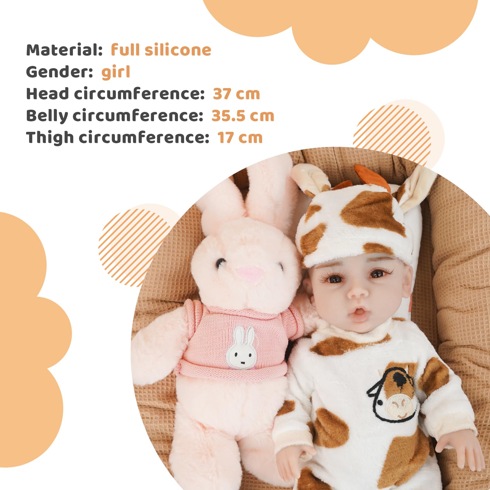 リボーンドール カサカサ肌 リアルbaby ボディーのみ 18インチ用