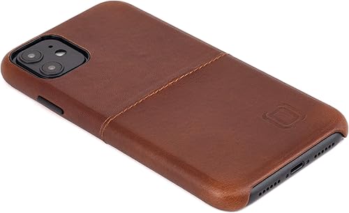 Miniatura 8 de Dockem Funda para iPhone 11 (6.1 "): Funda delgada de piel auténtica con placa metálica incorporada para montaje magnético: Virtuosa M1 [marrón]