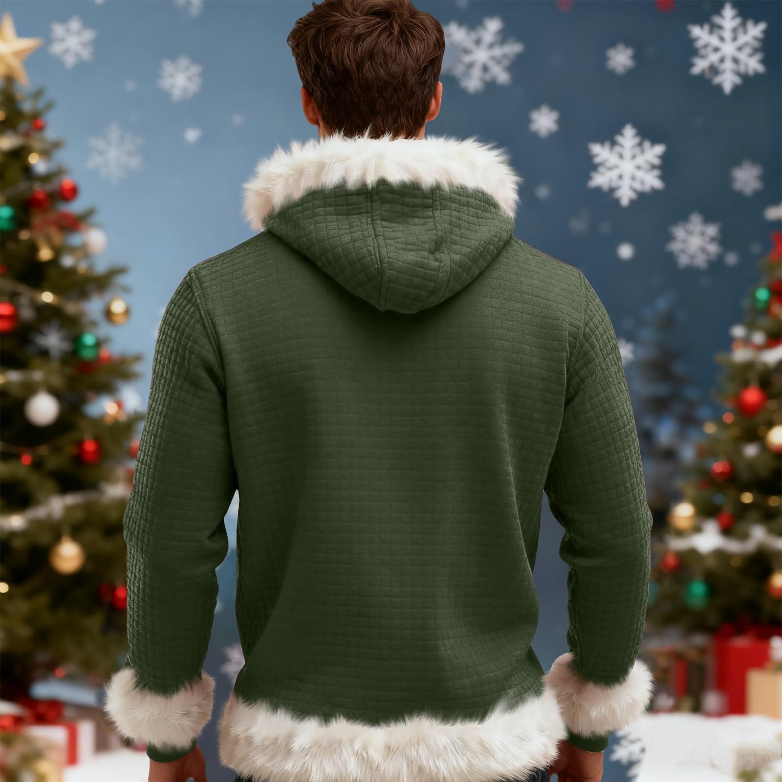 Chaqueta Verano Hombre Sudadera con Capucha De Forro, Estilo Oversize, Tallas Grandes, Manga Larga, Casual, Ideal para Invierno. L (Green, S) Mujer Ropa Anti Calor Kit Pesca Completo
