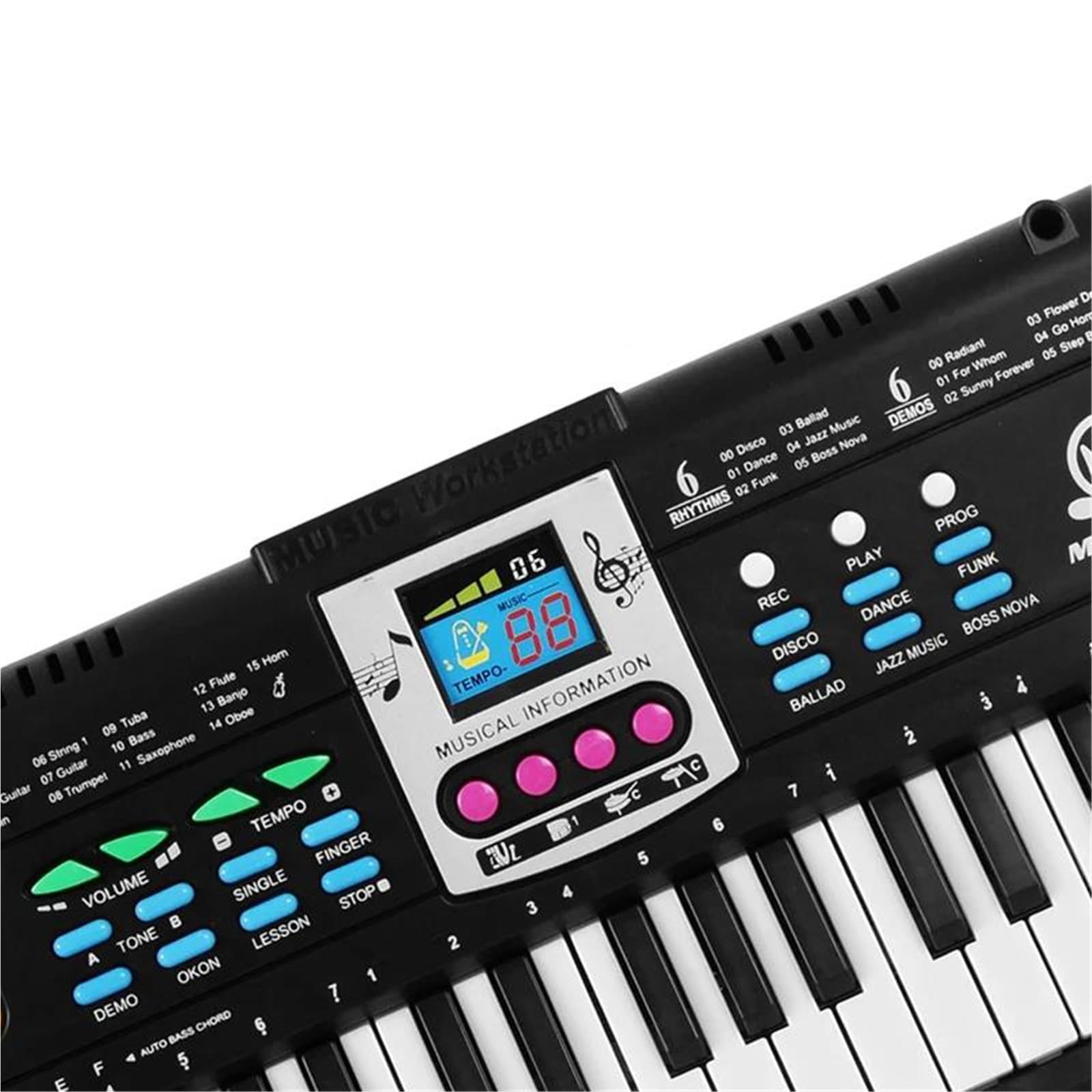 61 Klawiszowy Elektroniczny Fortepian Cyfrowy Instrument Muzyczny Z Mikrofonem Dla Początkujących