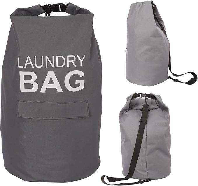 Kimmama Laundry Backpack,Laundry Bag with Adjustable Strap,Dirty