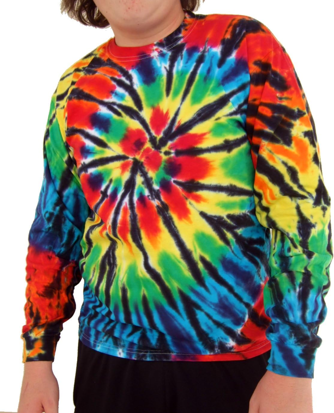 Rockin' Cactus Men's Longsleeve Tie Dye Shirt