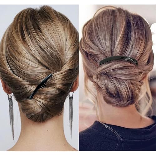 Miniatura 8 de 24 peines laterales para el cabello, peines de plástico ligero de 1125 dientes para mujeres y niñas (11 dientes, 25 dientes)