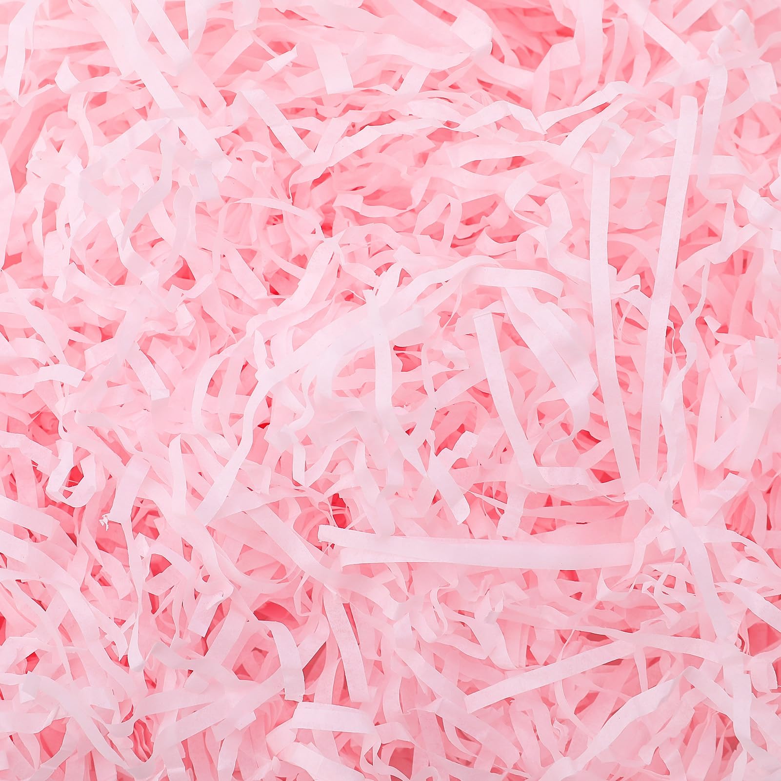 Candcamp 200g Light Pink Shredded Tissue Paper,Raffia Filler for Packaging Protection Decoration for Birthdays Weddings Festivals Gift Boxes Hampers and Filling