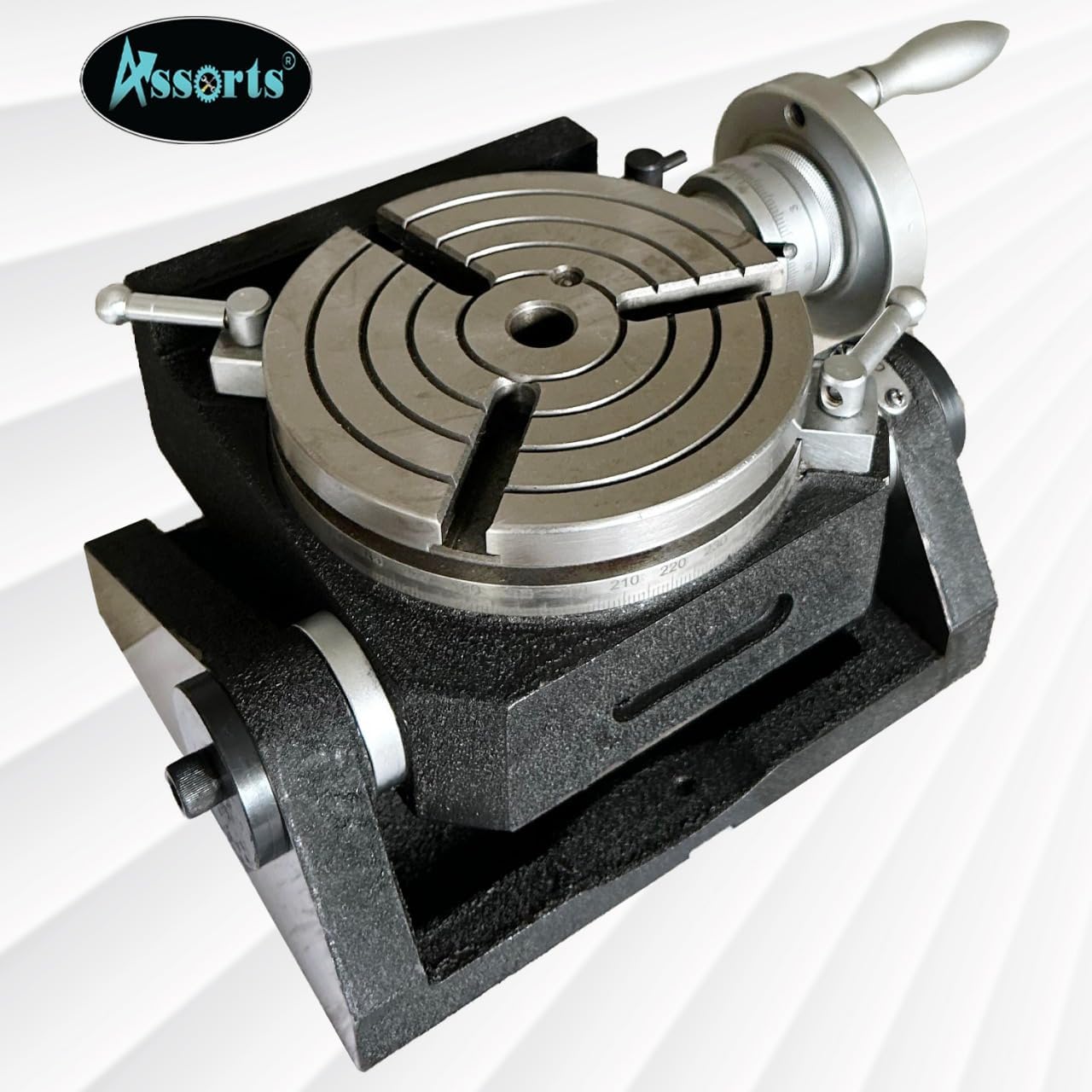 Assorts HV6 Tilting Rotary Table – 6 Inch (150 mm), 3-Slot Precision Milling & Drilling Table
