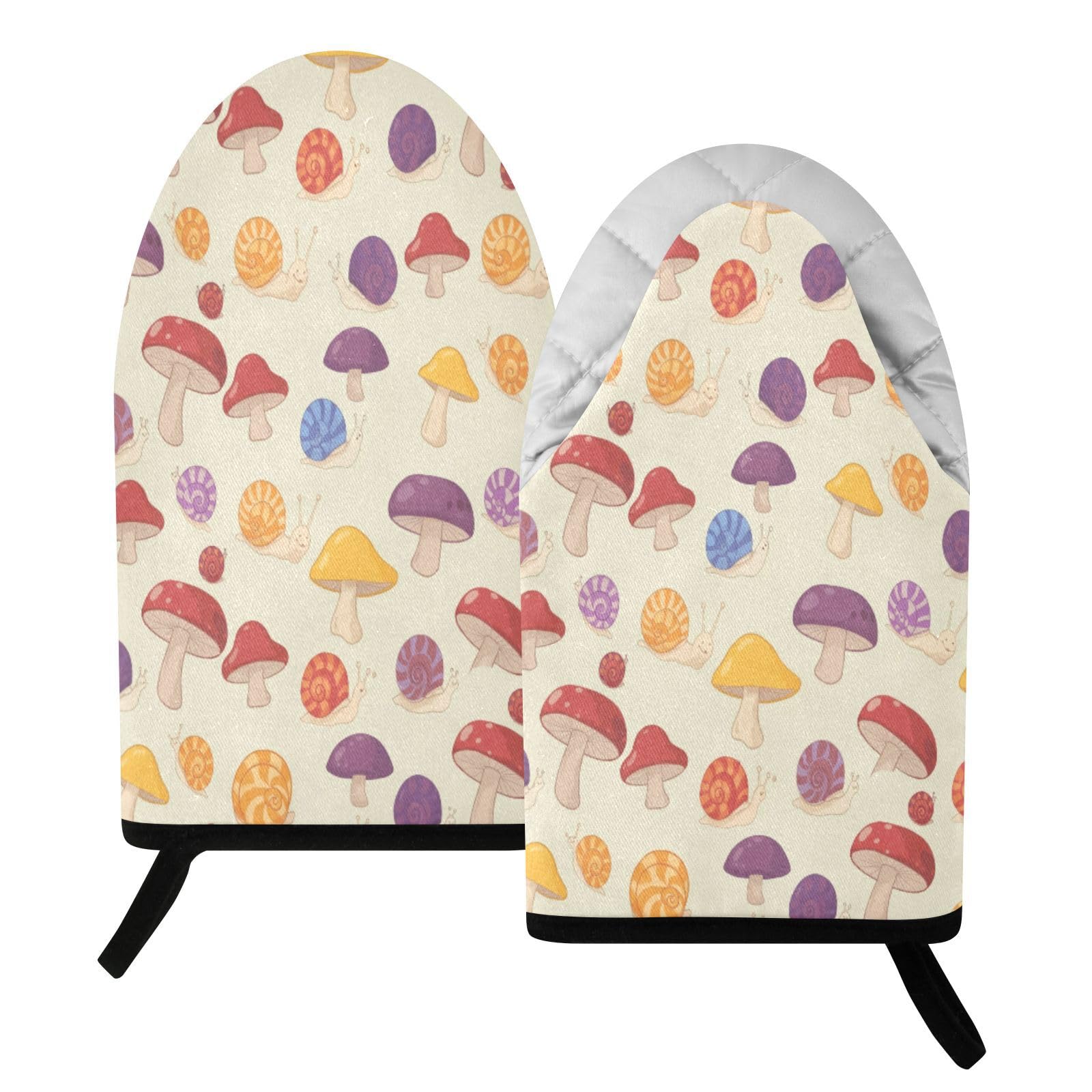 BURSTDDY Mushrooms Oven Mitt,Heat Resistant Kitchen Mitts for Cooking
