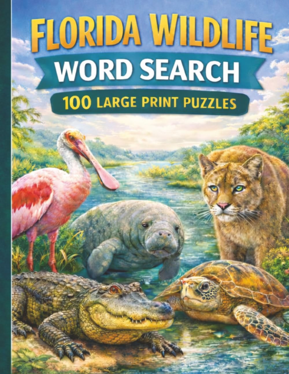 Florida Wildlife Word Search: 100 Large Print Puzzles