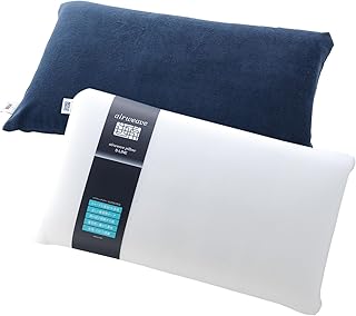 エアウィーヴ(airweave) ピロー S-LINE×ピローケース ソフトタッチ セット（ネイビー） 寝具 枕 まくら