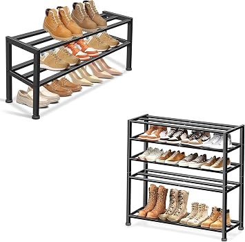 KEETDY Heavy Duty Shoe Rack for Closet and Heavy Duty Shoe Rack for Garage
