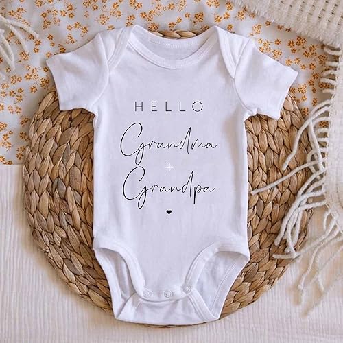 Miniatura 4 de listery Hola abuela y abuelo bebé body abuela y abuelo anuncio de embarazo para abuelos