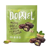 Vista 9 de DORREL - Dátiles cubiertos de chocolate negro belga (Medjool) con relleno de cacahuetes salados, bocadito de chocolate vegano de alta energía