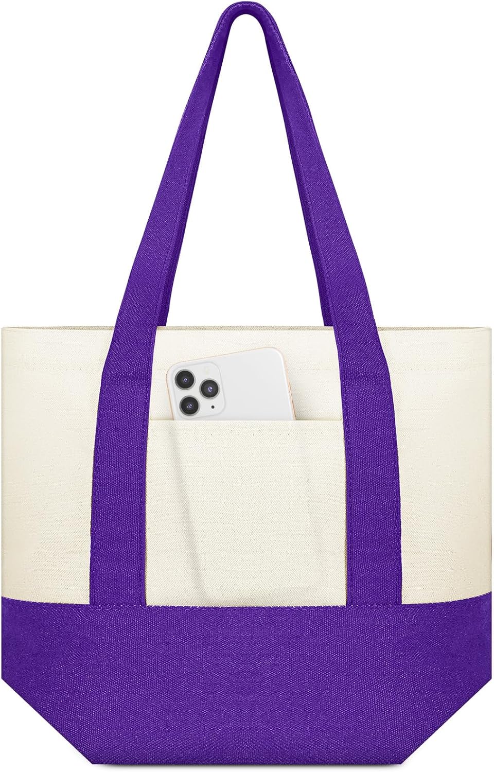 Amylove Mini Canvas Tote Bag with Pockets Duty Canvas Sublimation Blank Small Bag Mini Reusable Tote for Crafts DIY