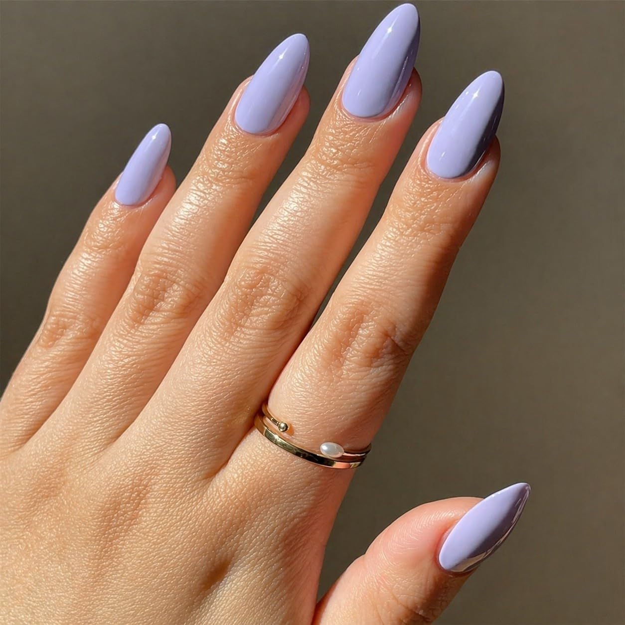 Emqueen Lavender Colour Stick-On False Nails | 24-Piece Reusable Press-On Fake Nails Set | Easy Glue-On Application | Long-Lasting Shine | Artificial Nail Extensions for Women & Girls-image-18