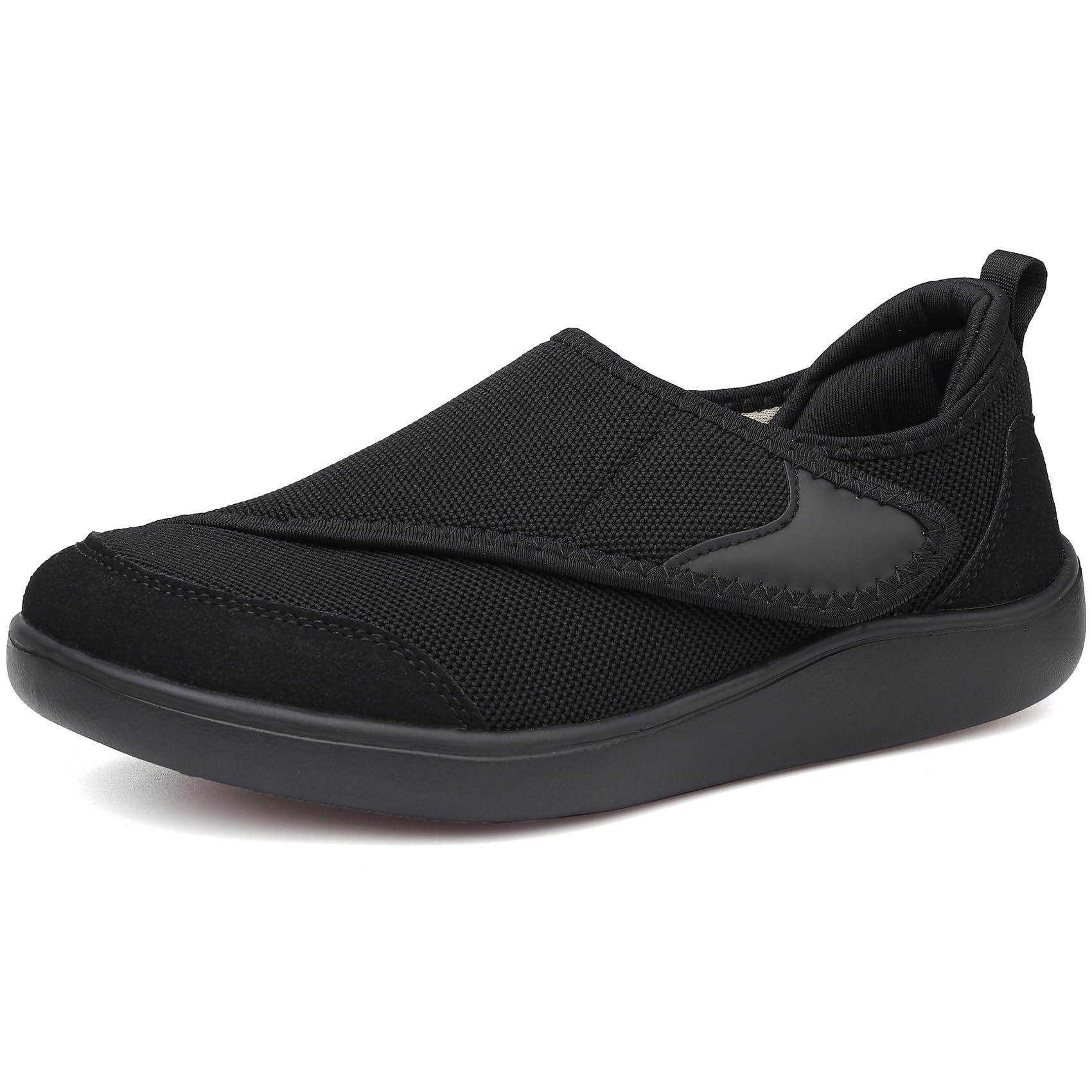 DimaiGlobal Zapatos para caminar diabéticos de ajuste extra ancho, para hombre y mujer, fáciles de cerrar, ajustables, para artritis, edema, pies hinchados, zapatillas ligeras