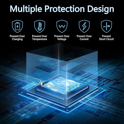 Miniatura 4 de Artman Hero 10119 - Paquete de 3 baterías (1800 mAh) y cargador rápido de almacenamiento USB de 3 canales para GoPro Hero 10 Black, Hero 11 Black,