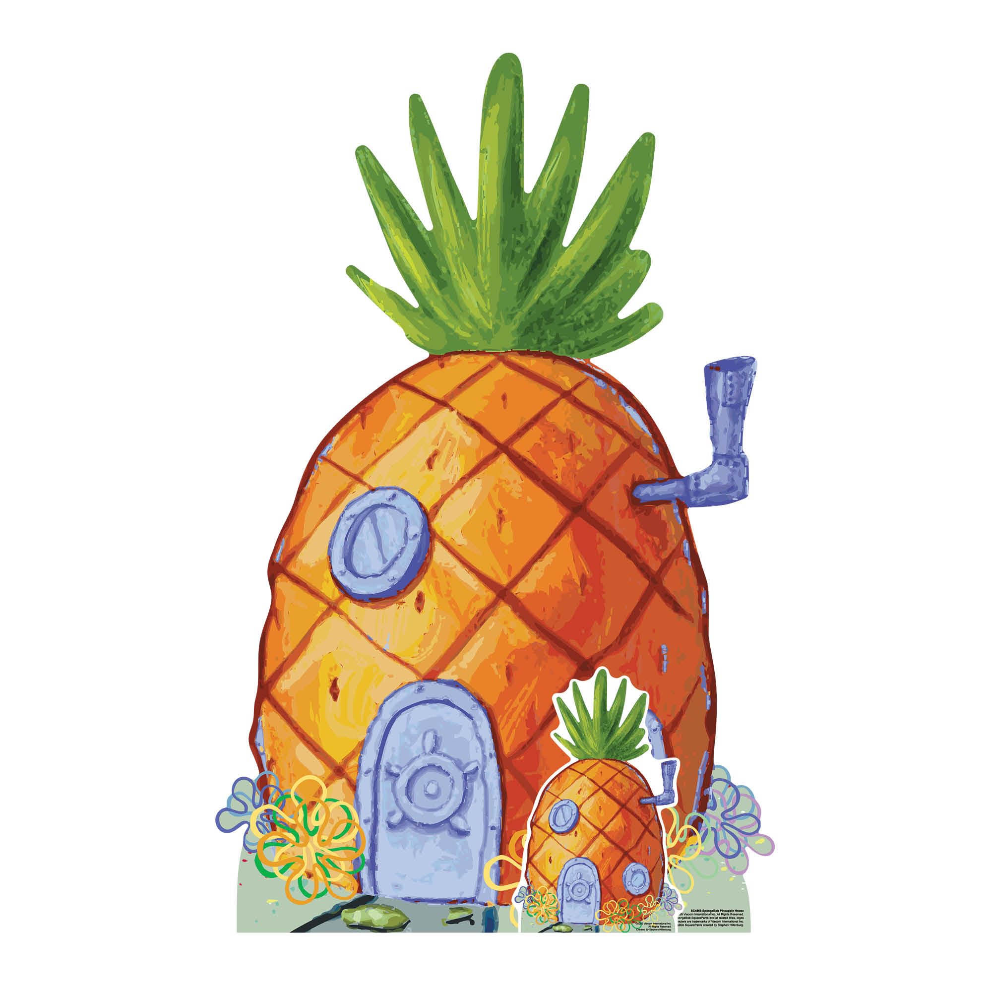 Maison d'ananas Bob l'éponge carton 136 cm pour transformer une pièce et réussir vos décors de fête