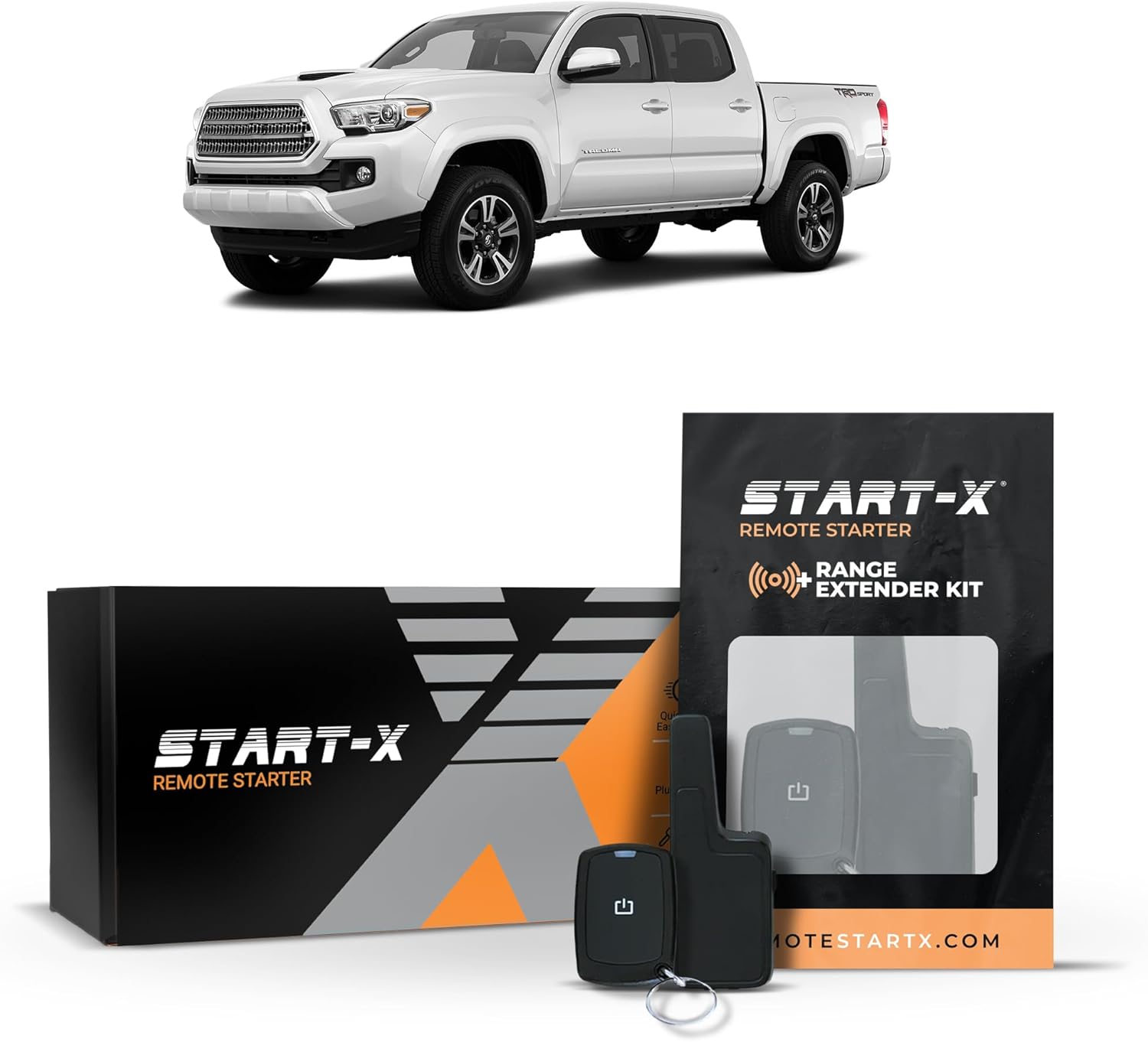 Start-X Remote Starter Kit + 2000ft 1 Way Range Extender for Toyota Tacoma (2016, 2017, 2018, 2019) Trucks with Push-to-Start