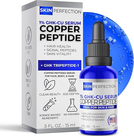 Skin Perfection Copper Peptide Best Anti-Aging Serum Booster Diy Anti Wrinkle Collagen Boost Youthful-Looking Regenerate M...