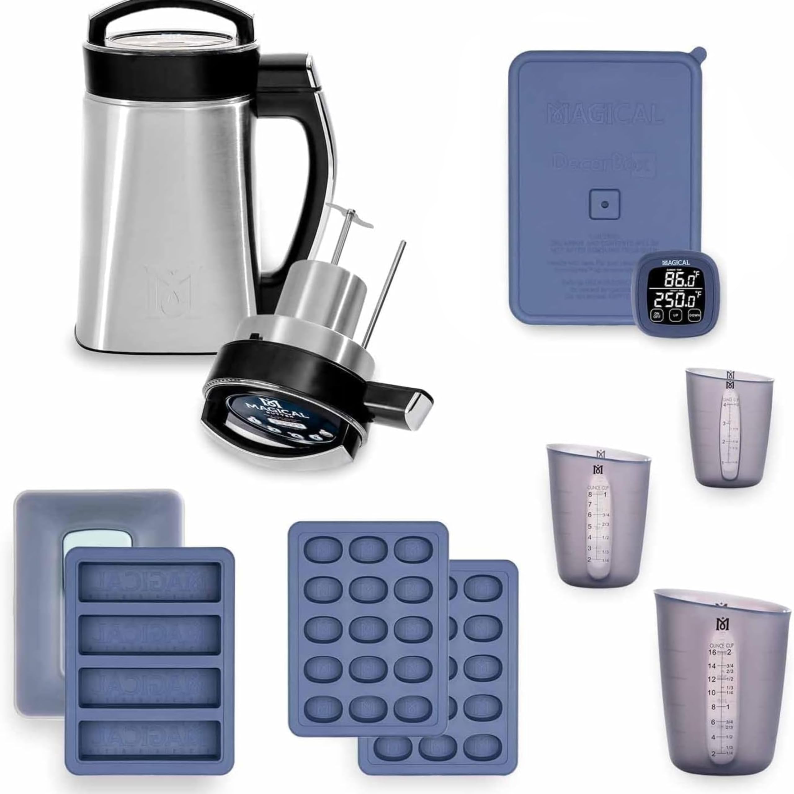 Magical Butter Machine MB2E Machine Butter Dishes Maker Herb Infuser Gummy Maker Machine with Cookbook Included (MB2E, Decarb, Tray, Molds & Cups, Medium)