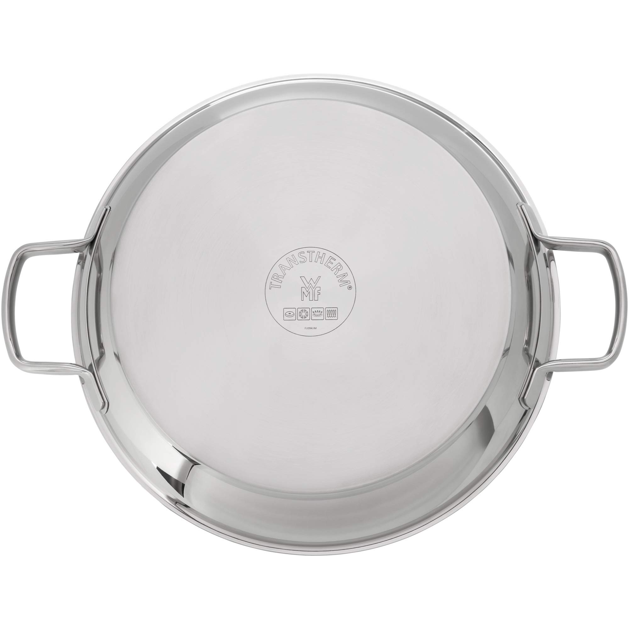 WMF Permadur Advance Servier-/ Bratpfanne Induktion 32 cm, Edelstahlpfanne, Cromargan Edelstahl beschichtet, backofenfest