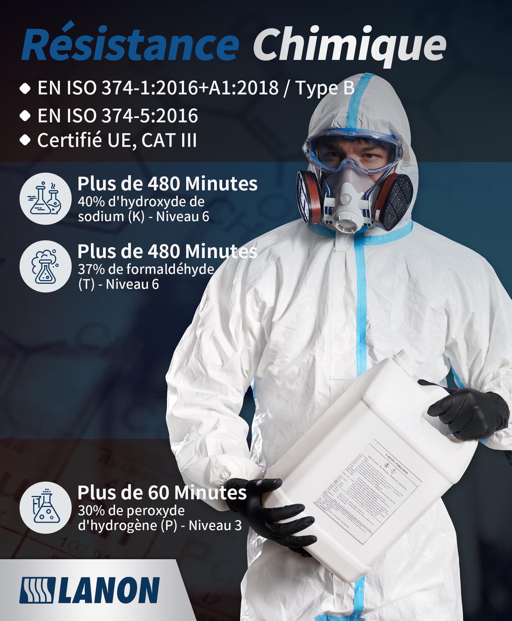LANON 8 Mil Gants Nitrile Noir, Gants Jetables Extra Forts avec Structure Diamant, Gants Mecanicien, Alimentaire, Sans Poudre, Sans Latex, Taille S(100 Gants)