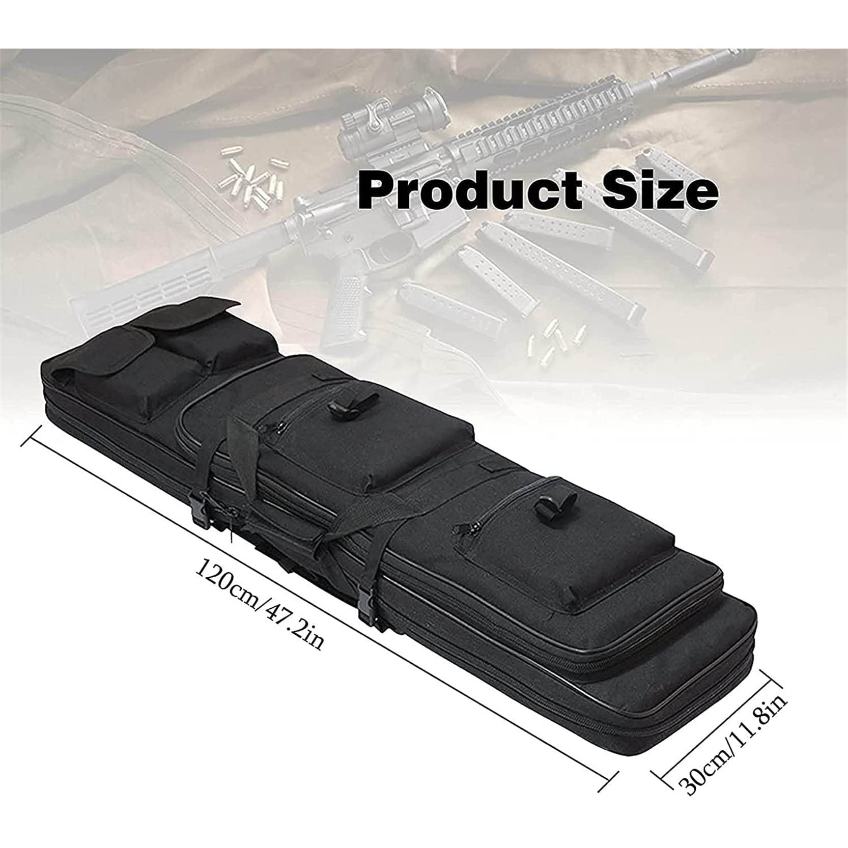 Rifle Airsoft Bolsa TáCtica Funda para Arma, Maletin Arma Larga, Impermeable Acolchado con Correa de Hombro Rifle Bolsa de Almacenamiento para caña de Pescar Escopeta Carry