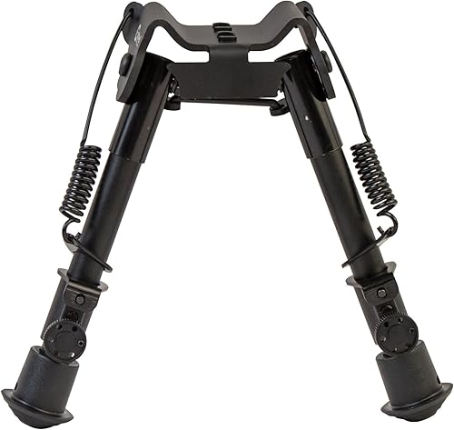 Caldwell M-Lok KeyMod Bípode con perfil bajo y bloqueo giratorio para guardamanos de polímero en rifle largo para campo de tiro táctico y deporte