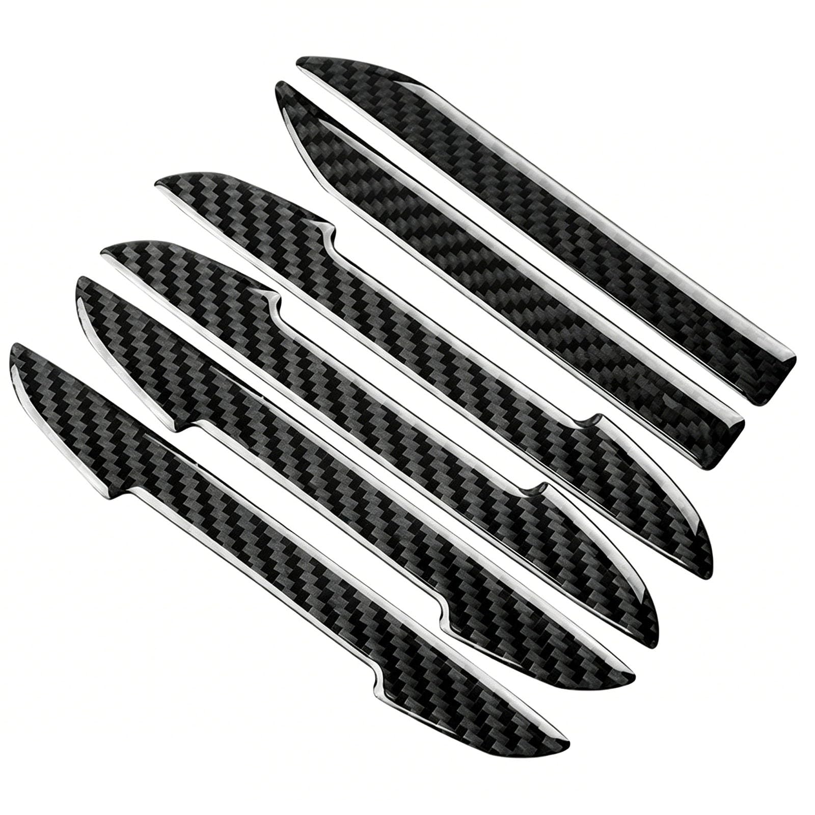 FVVWVRCSX Car Door Edge Protectors, for Jeep Wrangler JK 2007-2017 J373 Carbon Fibre Anti-Collision Strips Side Bumper Guard Wing Mirror Protector