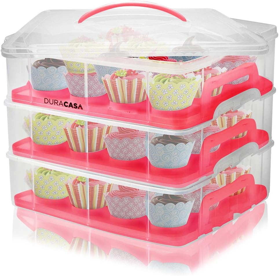 DuraCasa Cupcake Carrier Cupcake Holder Store up to 36