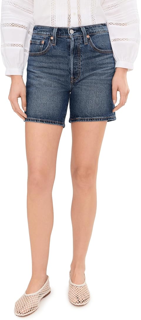 Женские шорты Levi's® 501 Mid Thigh, цвет: Тёмно-синий