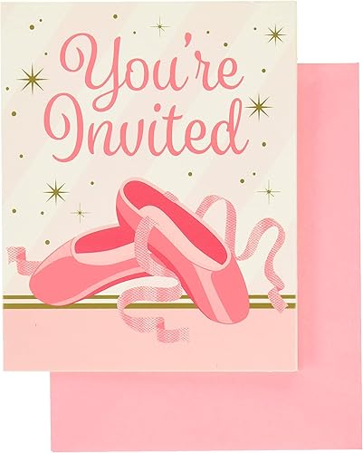 Creative Converting Twinkle Toes 8 invitaciones para fiestas