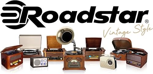 Roadstar HRA-1500UEMP Vintage FM/MW Portable CD Radio CD MP3 Player USB Recording Stereo Remote Control Headphone Jack Wood - 8