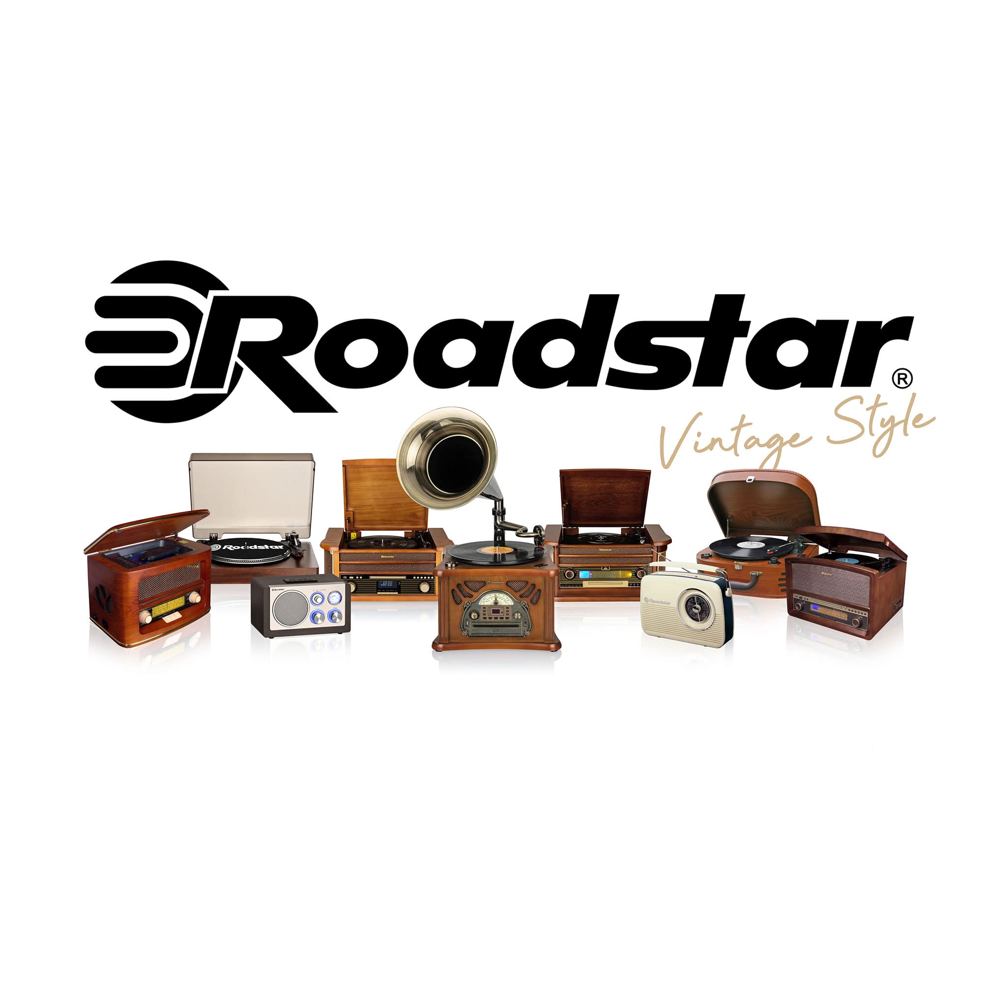 Roadstar HRA-270CD+BT Radio CD Portable Numérique Vintage Dab/Dab+/FM, Lecteur CD-MP3, Bluetooth, USB, Stéréo, AUX-in, Écran LCD, Télécommande, Connexion pour Casque, Alarme, Bois