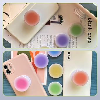 Socket - 6 Pcs Universal Phone Holder & Stand, Foldable Phone Style Grip, Stylish Phone Grip for Mobile Phones Tablets, Secure One-Hand Use & Desk Viewing