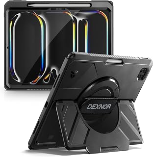 Dexnor Case for iPad Pro 13 inch M5 2025/M4 2024 Rugged Extra-Wide Stand