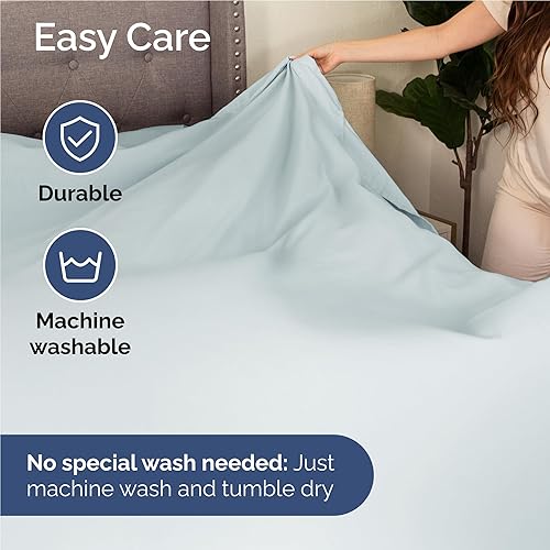 Vista 1221 de Juego de sábanas Split King de 7 piezas, sábanas transpirables y refrescantes, sábanas de hotel, bolsillos profundos, ajuste fácil, suaves y sin