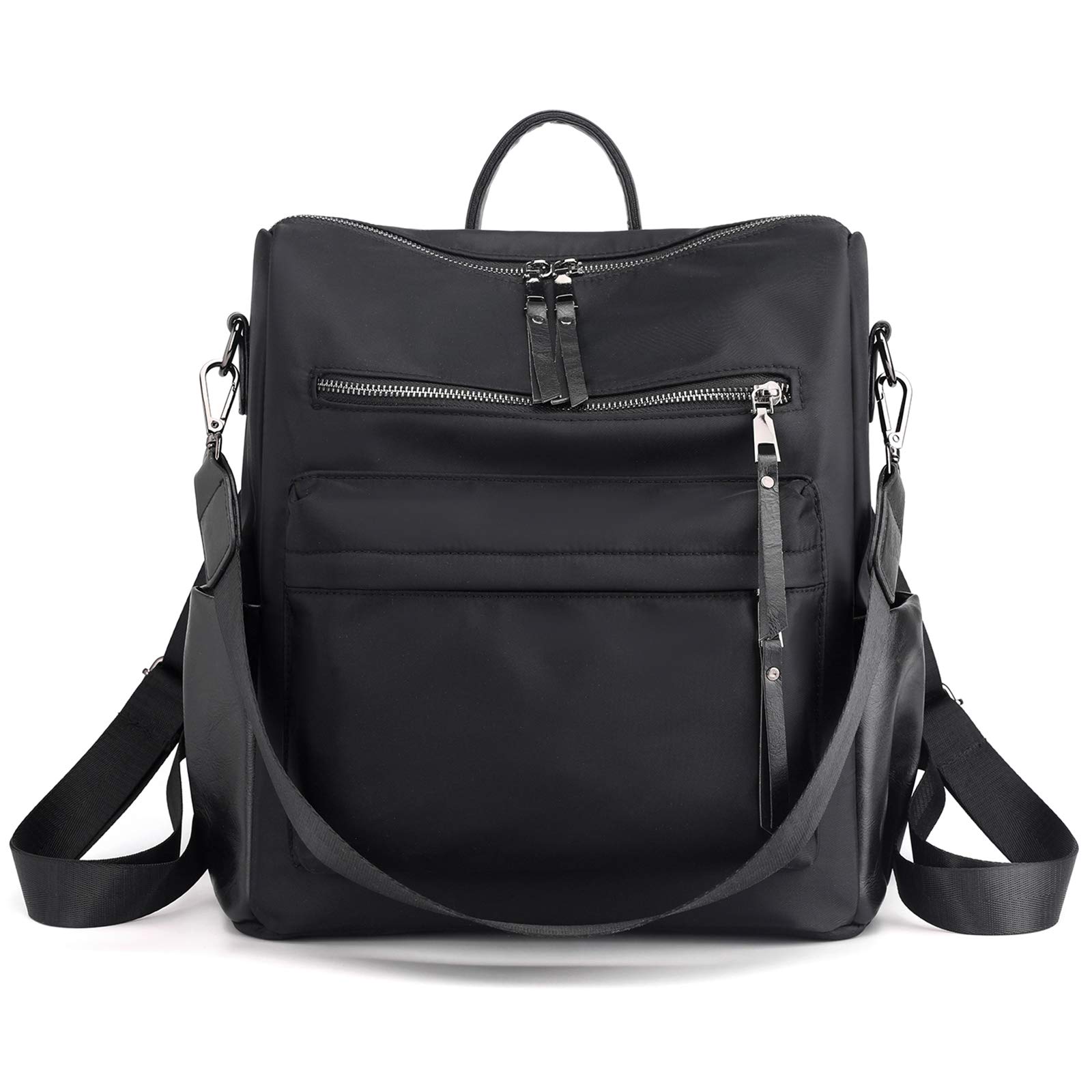 ZOCILOR Bolsa de viaje de piel sintética para mujer, diseño multiusos convertible en mochila, bolso o bolsa de mano, Marrón, Talla única