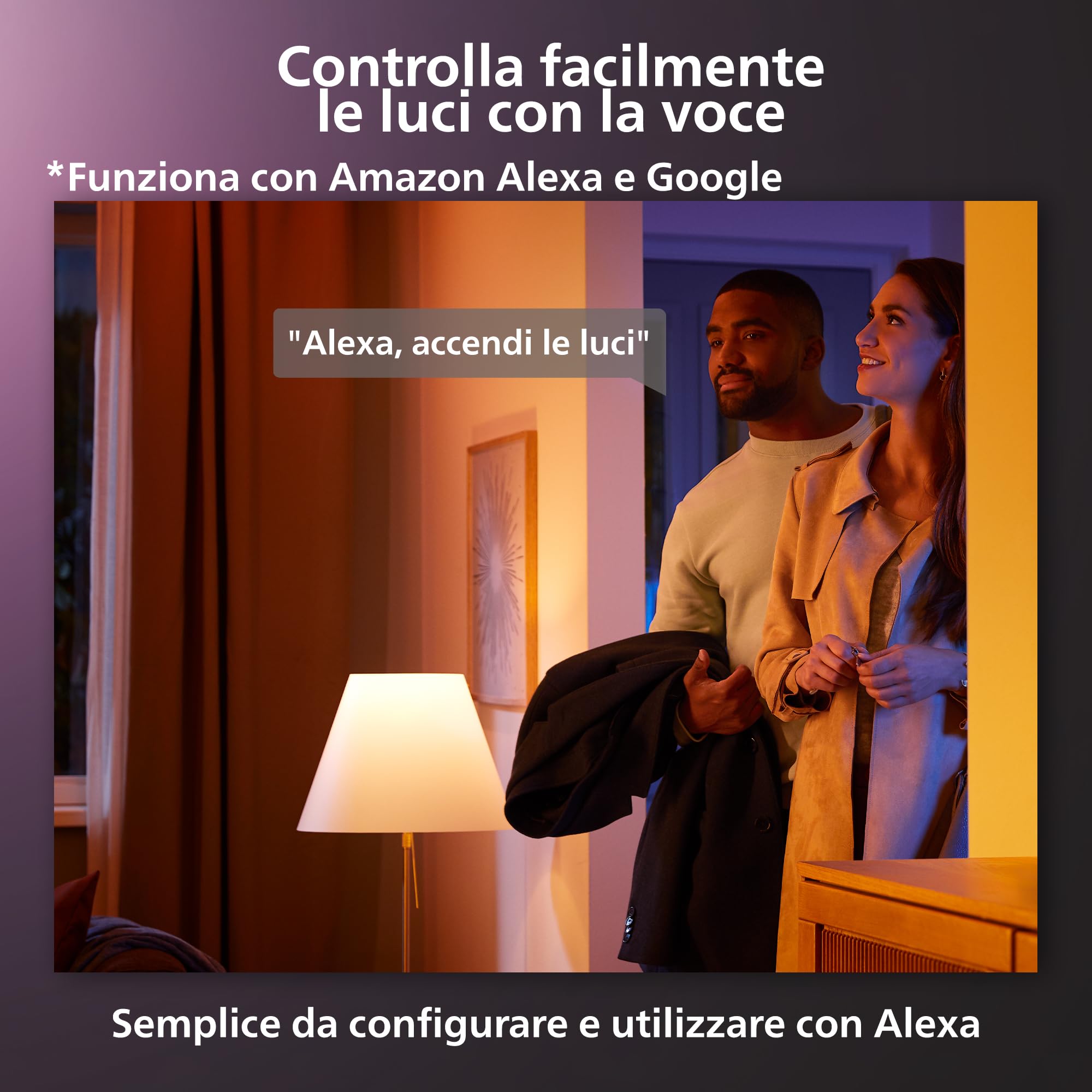 Philips Hue White and Color Ambiance Festavia, Stringa di Luci, Luce da Bianca a Colorata, Gradiente, 250 LED, 20m, Dimmerabile, Bluetooth, Sync con Musica