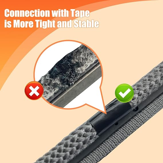 Wood Stove Gasket (1/4 x 72 Rope), Wood Stove Door Gasket, Grey Color Fiberglass Gasket, Wood Stove Door Seal, 1/4 in High Temperature Resistant Wood Stove Gasket Rope