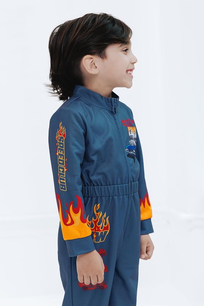 Amazon.com: Hot Wheels Toddler Boys French Terry Racing Zip Up