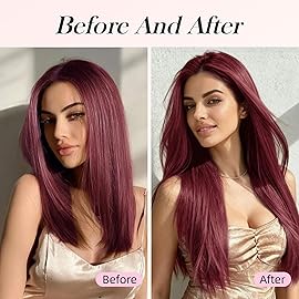 StrRid Burgundy Clip in Extensions 18 Inch Long Invisible Thick Synthetic Fake Extension Straight Clips on Hair Pieces 5PCS Soft And Not Easily Knotted Hairpieces for Women Weddings Daily Use 6.5 Oz