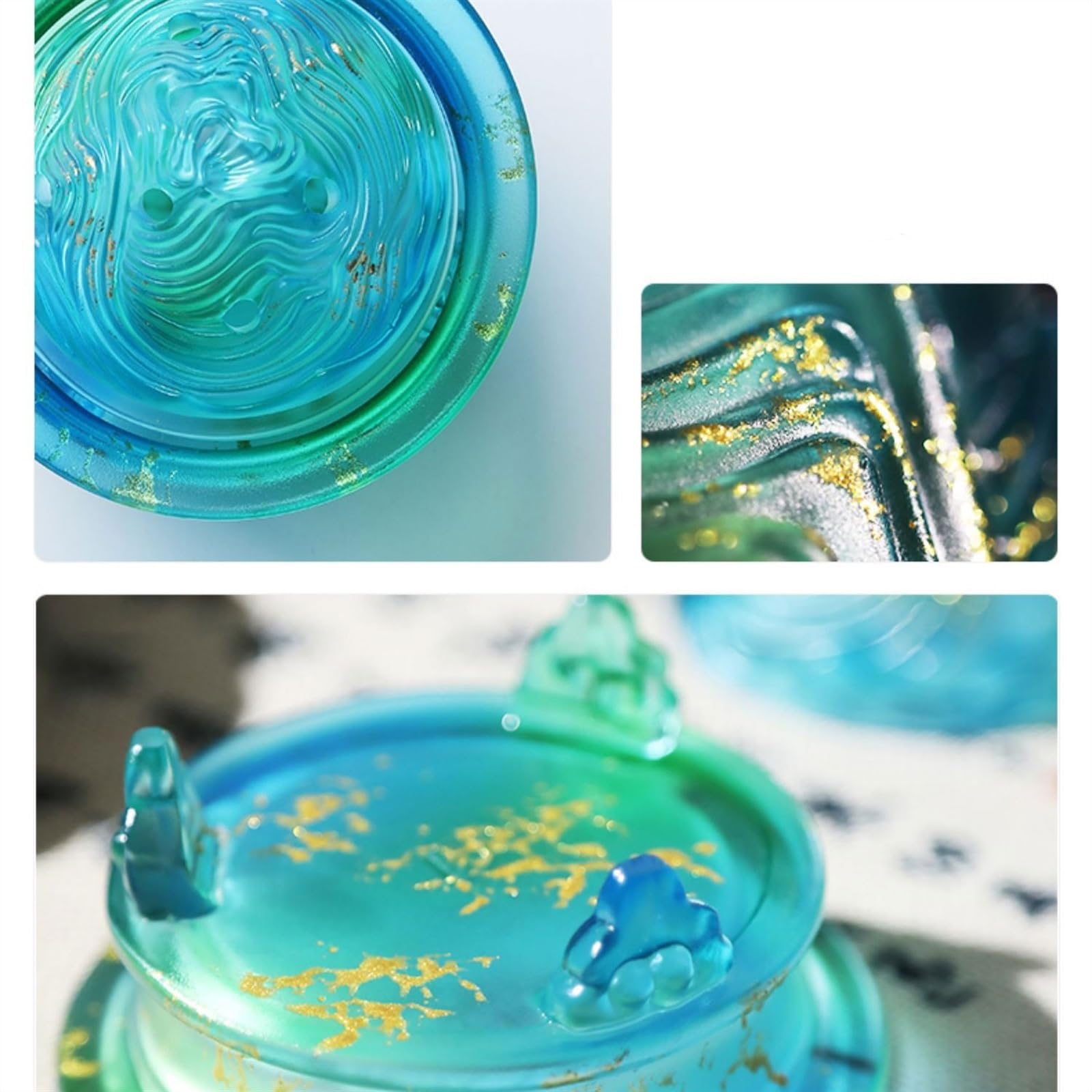 Hecho a Mano Quemador Exquisito de Incienso esmaltado Lujo Forma Creativa Adornos Quemador Decorativos para decoración