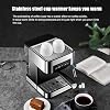 Espresso Machine with Milk Frother Wand 1.6L Removable Water Tank - Stainless Steel 850W Espresso Maker with Steam Milk Frother Steamer Wand for Cappuccino, Latte, Mocha - Silver